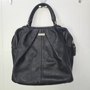 KATE SPADE Large Black Leather CAMILLE Top Handle Satchel XBody BOHO